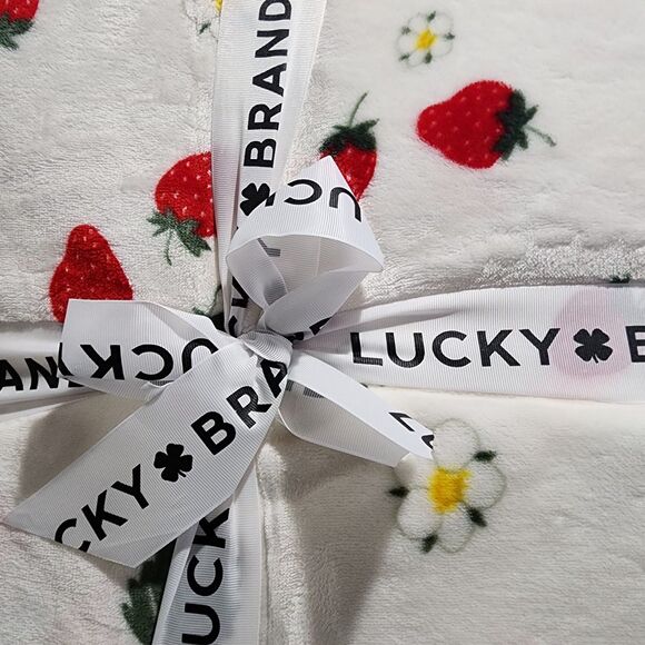 Lucky Brand Queen Size Spring Floral Garden Cozy Plush Blanket 90x90in Multi‎ - Picture 7 of 10